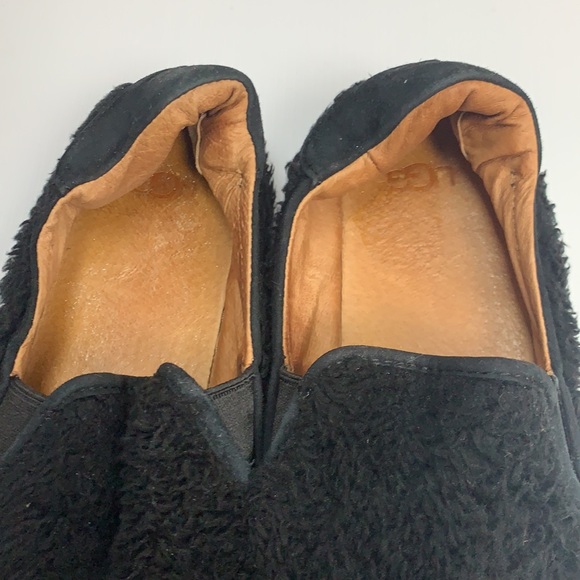 UGG Ricci Slip-on Black Fuzzy Trainers, 8 1/2 - Picture 10 of 11